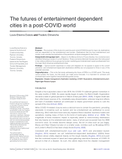 The futures of entertainment dependent cities in a post-COVID world