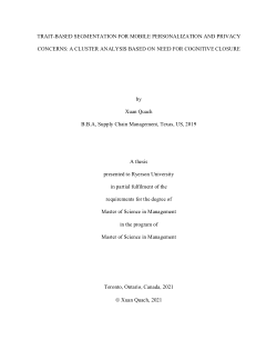 Trait-Based Segmentation for Mobile Personalization and Privacy Concerns: A Cluster Analysis Based on Need for Cognitive Closure