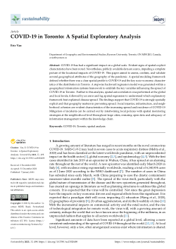 COVID-19 in Toronto: A Spatial Exploratory Analysis