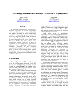 Telepathology Implementation Challenges and Benefits: A Scoping Review