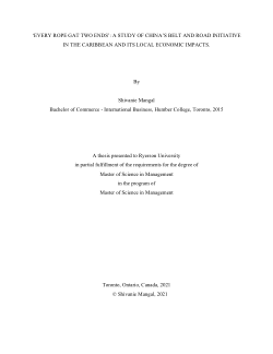 ‘Every Rope Gat Two Ends’: A Study of China’s Belt and Road Initiative in the Caribbean and its Local Economic Impacts