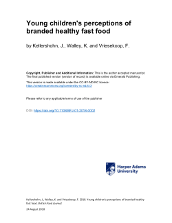 Young children's perceptions of branded healthy fast food