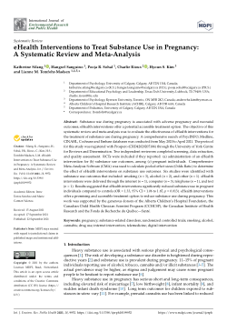 eHealth Interventions to Treat Substance Use in Pregnancy: A Systematic Review and Meta-Analysis