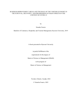 Business Improvement Areas and the Role of the Visitor Economy in the Survival, Recovery, and Progression of Main Streets in the Context of COVID-19