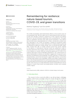 Remembering for resilience: nature-based tourism, COVID-19, and green transitions