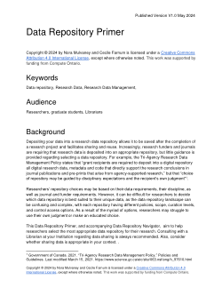 Data Repository Primer
