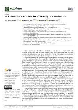 Where We Are and Where We Are Going in Nut Research