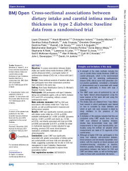 Cross-sectional associations between dietary intake and carotid intima media thickness in type 2 diabetes: baseline data from a randomised trial