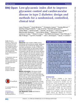 Low-glycaemic index diet to improve glycaemic control and cardiovascular disease in type 2 diabetes: design and methods for a randomised, controlled, clinical trial