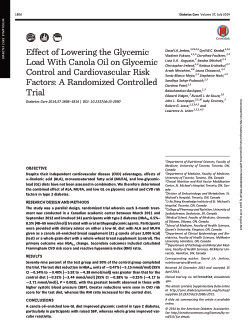 Effect of lowering the glycemic load with canola oil on glycemic control and cardiovascular risk factors: a randomized controlled trial