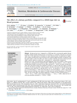 The effect of a dietary portfolio compared to a DASH-type diet on blood pressure