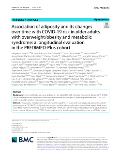 Association of adiposity and its changes over time with COVID-19 risk in older adults with overweight/obesity and metabolic syndrome: a longitudinal evaluation in the PREDIMED-Plus cohort