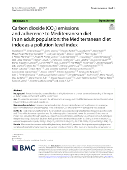 Carbon dioxide (CO2) emissions and adherence to Mediterranean diet in an adult population: the Mediterranean diet index as a pollution level index