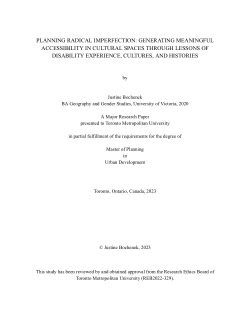 Planning Radical Imperfection: Generating Meaningful Accessibility in Cultural Spaces Through Lessons of Disability Experience, Cultures, and Histories