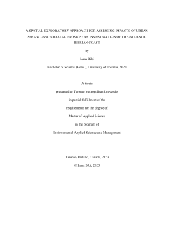 A Spatial Exploratory Approach for Assessing Impacts of Urban Sprawl and Coastal Erosion: An Investigation of the Atlantic Iberian Coast