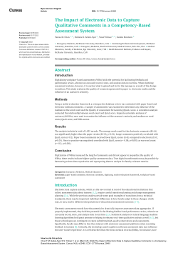 The Impact of Electronic Data to Capture Qualitative Comments in a Competency-Based Assessment System