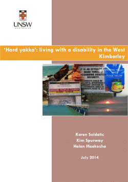 ‘Hard Yakka’: Living With a Disability in the West Kimberley