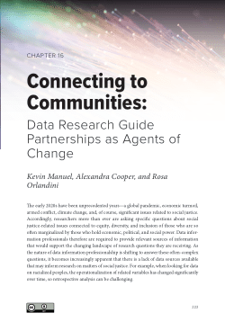 Connecting to Communities: Data Research Guide Partnerships as Agents of Change