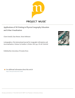 Applications of 3D printing in physical geography education and urban visualization