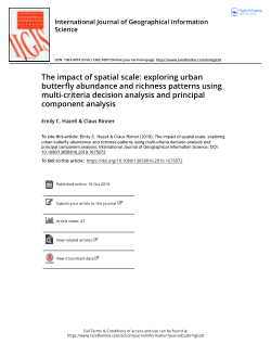 The impact of spatial scale: exploring urban butterfly abundance and richness patterns using multi-criteria decision analysis and principal component analysis
