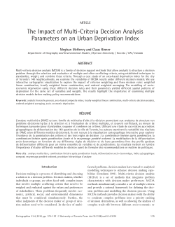 The Impact of Multi-Criteria Decision Analysis Parameters on an Urban Deprivation Index