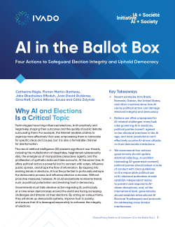 AI in the Ballot Box: Four Actions to Safeguard Election Integrity and Uphold Democracy