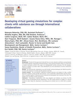 Developing virtual gaming simulations for complex clients with substance use through international collaborations