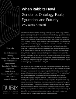When Rabbits Howl, Gender as Ontology: Fable, Figuration, and Futurity