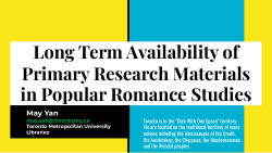 Long Term Availability of Primary Research Materials in Popular Romance Studies