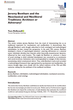 Jeremy Bentham and the Neoclassical and Neoliberal Traditions: Architect or Adversary?