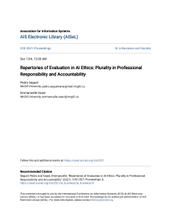 Repertories of evaluation in AI ethics: Plurality in professional responsibility and accountability