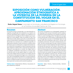 Exposición como vulneración. Aproximación etnográfica a la vivencia de la pobreza en la constitución del hogar en el campamento San Francisco