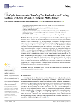 Life Cycle Assessment of Proofing Test Production on Printing Surfaces with Use of Carbon Footprint Methodology