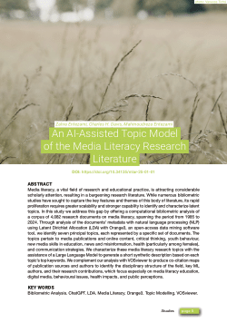 An AI-Assisted Topic Model of the Media Literacy Research Literature