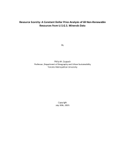 Resource Scarcity: A Constant Dollar Price Analysis of 69 Non-Renewable Resources from U.S.G.S. Minerals Data