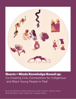 Hearts + Minds Knowledge Round up: Co-Creating Civic Connections for Indigenous and Black Young People in Peel