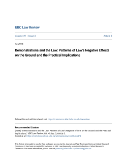 Demonstrations and the Law: Patterns of Law's Negative Effects on the Ground and the Practical Implications