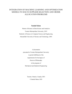 Integration of Machine Learning and Optimization Models to Solve Supplier Selection and Order Allocation Problems