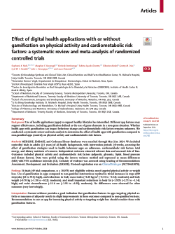 Effect of digital health applications with or without gamification on physical activity and cardiometabolic risk factors: a systematic review and meta-analysis of randomized controlled trials