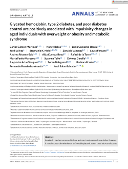 Glycated hemoglobin, type 2 diabetes, and poor diabetes control are positively associated with impulsivity changes in aged individuals with overweight or obesity and metabolic syndrome