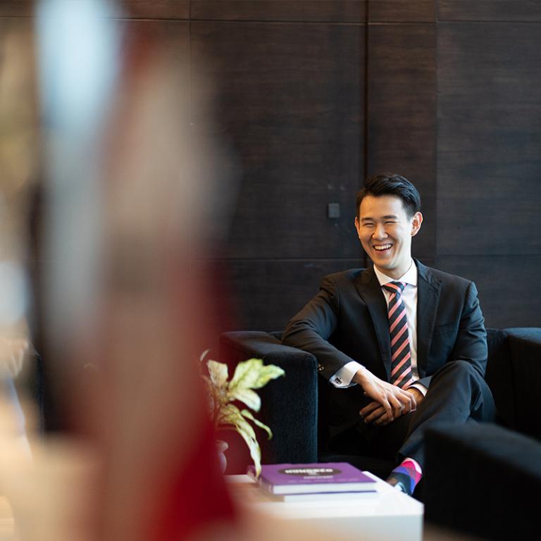 Man sitting in chair