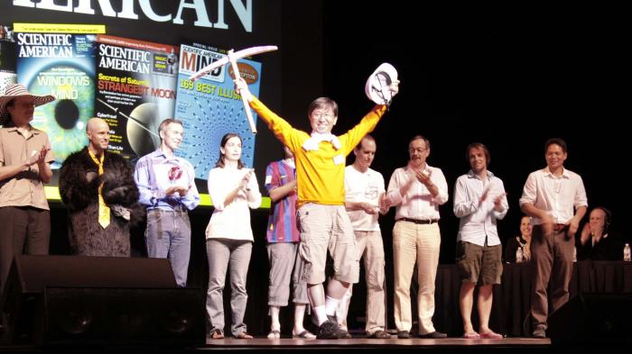 Man on stage