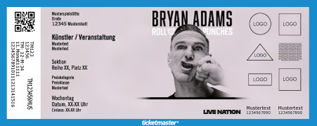Bryan Adams - Roll With The Punches Tour | VIP Package Tickets