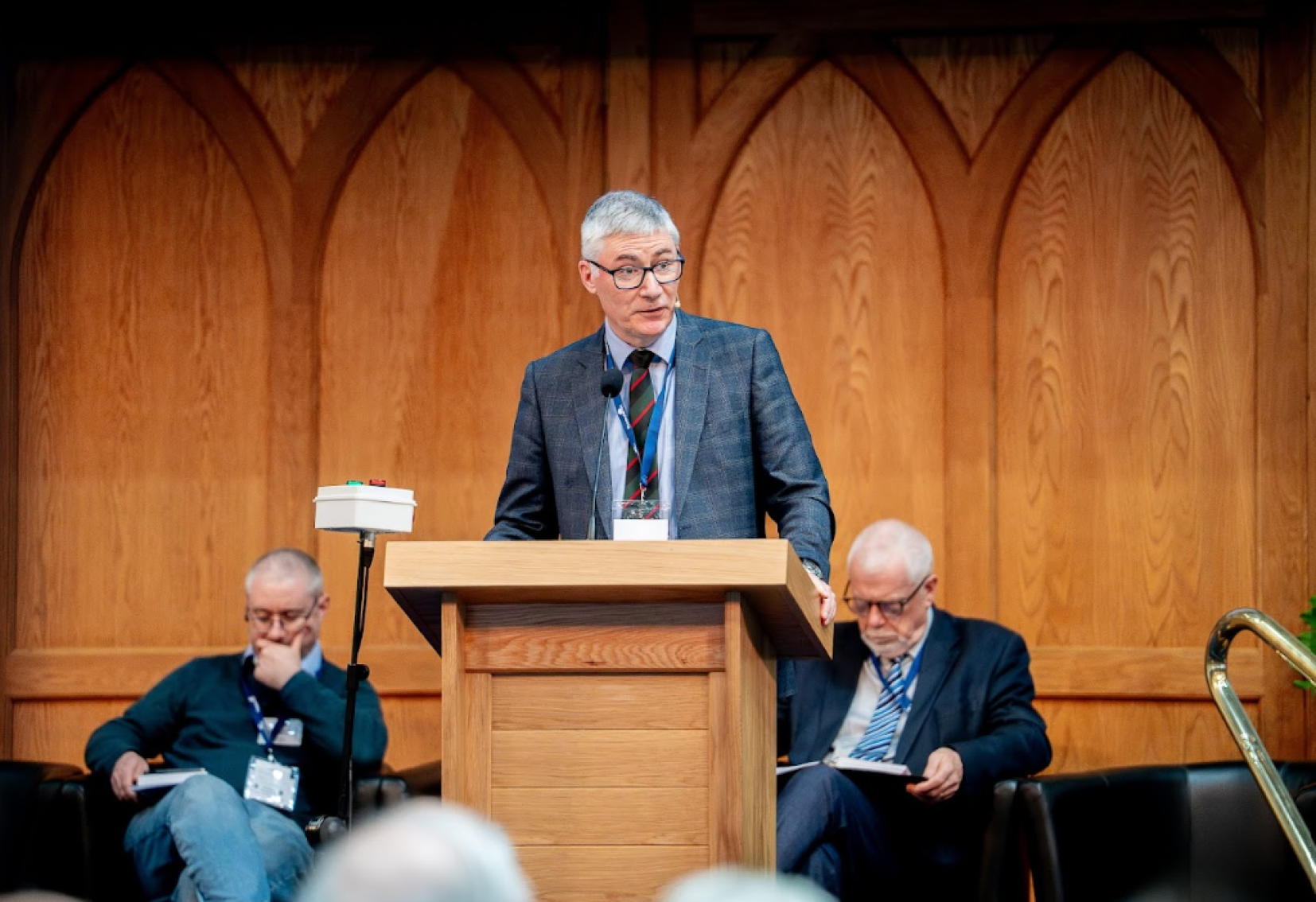 GC3 Peter Gamble proposing seconding Jonathan Boyd seated the left looking straight on