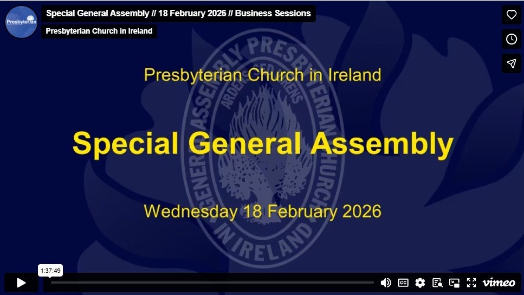 Image of the recording of the SGA Feb26