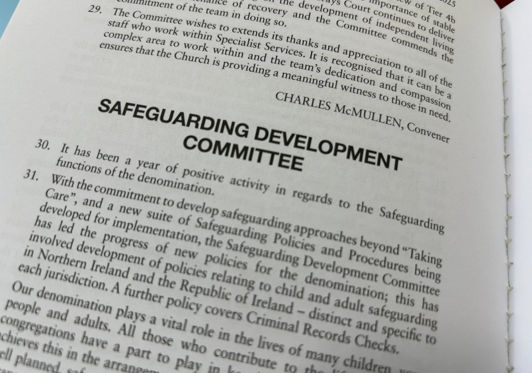 GA25 Day Tues 4 Safeguarding Committee Report