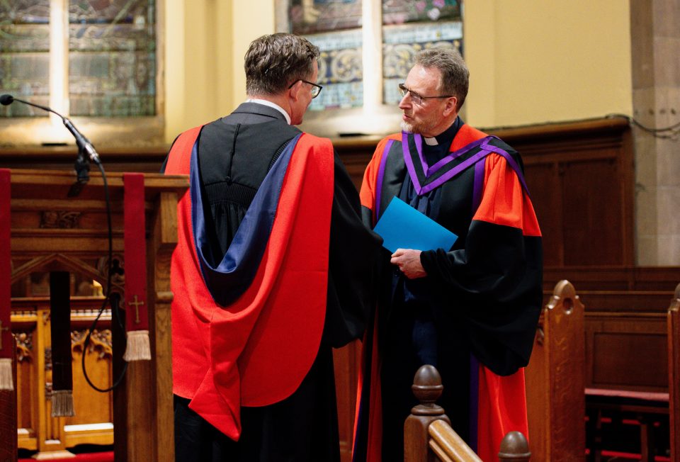 Graduation 1a Rev Dr Richard Kerr right Rev Professor Michael Mc Clenahan 20260522