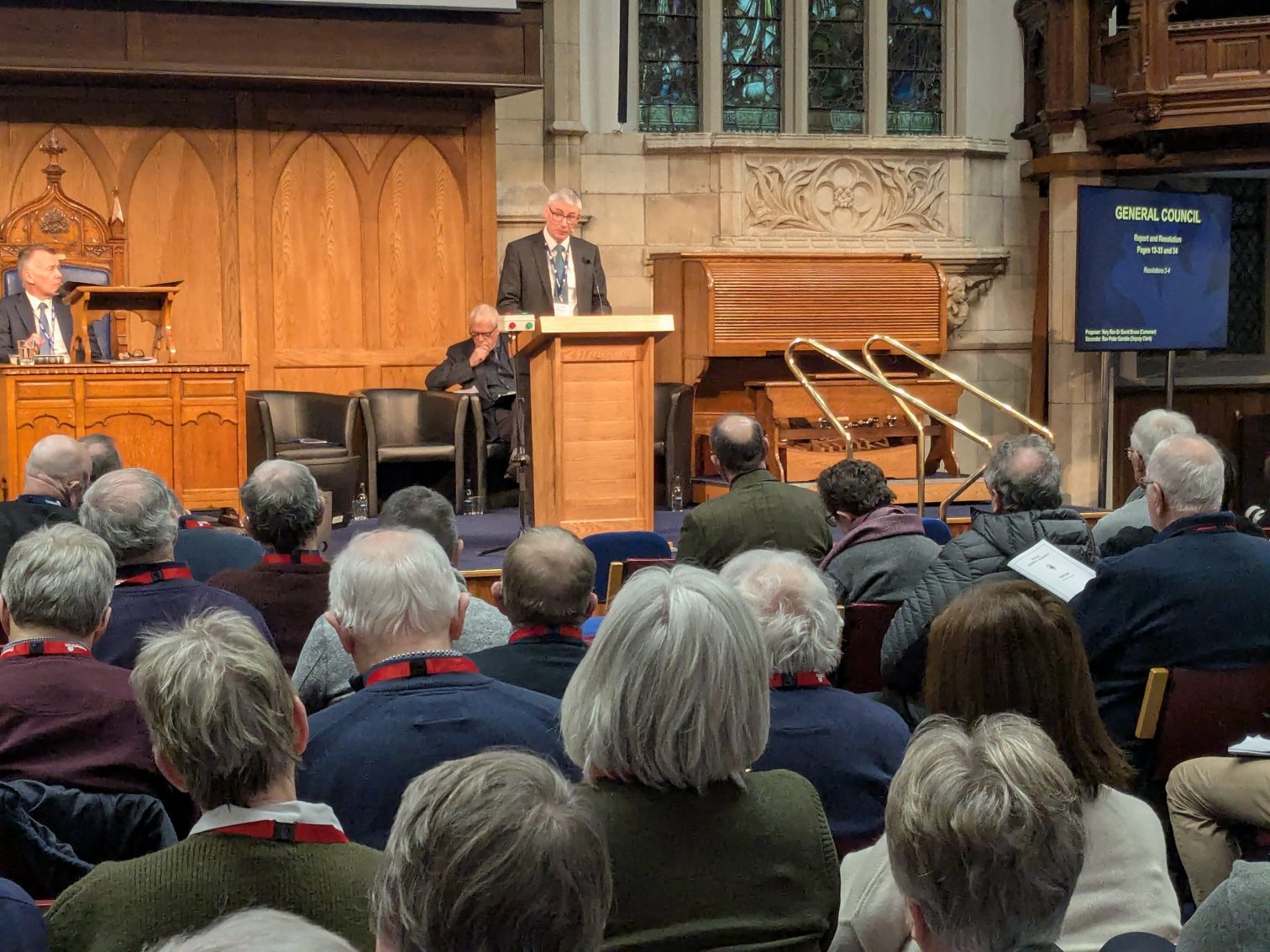 Rev Peter Gamble addressing Special General Assembly 2026