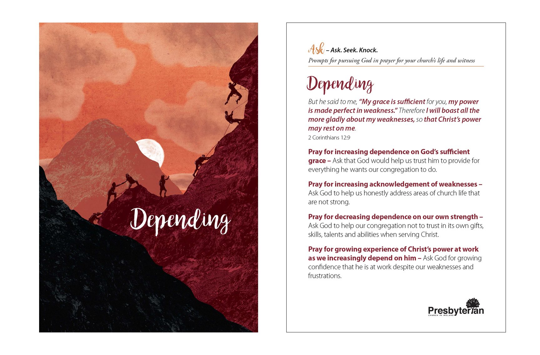 ASK Prayer Card Sample image