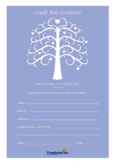 Cradle Roll Certificate